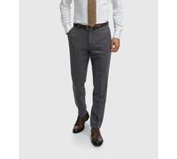 House Of Cavani Thomas - Men's Navy Wool Blend Herringbone Tweed Trousers - 40W 32L