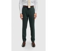 House Of Cavani Thomas - Men's Olive Wool Blend Herringbone Tweed Trousers - 46W 32L