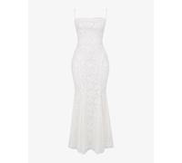 House of CB Womens House of CB Joan Burnout-Pattern Lace Maxi Dress Ivory L
