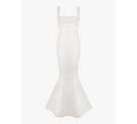 House of Cb Womens Ivory Francoise Corseted-bodice Satin Bridal Gown 6/8