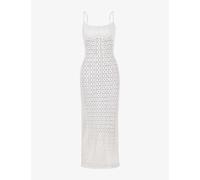 House of Cb Womens White Myla Drawstring Woven Maxi Dress L