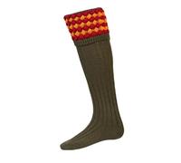 House Of Cheviot Angus Shooting Socks in Spruce - Medium