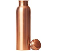 HOUSE OF COPPER 99.76%~ 100% Pure Copper Water Bottle, 1000ml, Golden, Reusable, Matt Finish, Antimicrobial Copper, Cycling, Hydration on the go, Sports, Adult, Plain