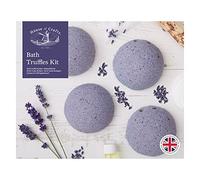 House Of Crafts Bath Truffles, Single Craft Kit Set, Lilac, Includes Sodium Bicarbonate, Citric Acid, Cocoa Butter, Purple Dye, Lavender Fragrance, Dried Lavender, Pipette, Wooden Stirrer