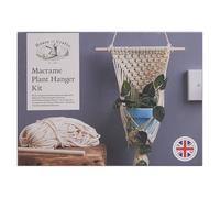 House Of Crafts Macrame Plant Hanger, Single Craft Kit, Natural, Start A Craft Set Includes 1 x Wooden Dowel, Thick Cord, Instructions