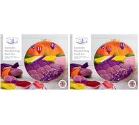 House of Crafts Needle Felted Lavender, Single Craft Kit Set, Multicoloured, Includes 4 x Needles, 1 x Plastic Hoop, 1 x Lavender Scenery Template, Coloured Acrylic Wool (Pack of 2)