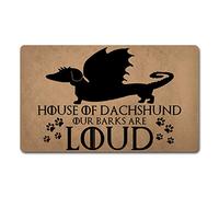 House Of Dachshund Our Barks Are Loud Game Of Throne Front Door Mat Outdoor Mats Funny Doormat Fall Welcome Mats Mats Doormat Cute Bathroom Doormat Shoe Mat Porch 40x60cm