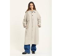 House Of Holland Beige Oversized Wool Blend Longline Coat Beige One Size