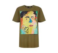 House of Holland Women's cristina_banban 'Sam' Khaki T-Shirt in Brown | Size: Large