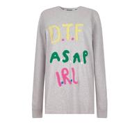 House Of Holland Dtf' Long Sleeve Tee In Grey Grey S