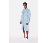 House Of Holland Monogram Denim Skirt In Blue Blue 6