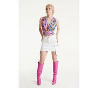 House Of Holland Pink Top With Multicolour Rainbow Print Pink 10
