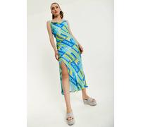 House Of Holland Printed Cowl Neck Midi Dress Multi 16