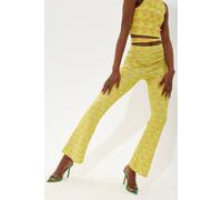 House of Holland Women's Printed Jersey Trousers In Yellow | Size: XS House Of Holland Yellow XS