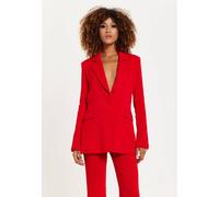 House Of Holland Red Block Colour Pleat Blazer Red 10