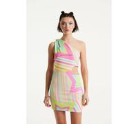 House of Holland Women's Star Print Mini Jersey Dress With Cut Out | Size: Large House Of Holland Multicolor L