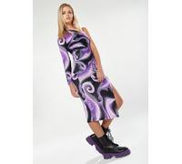 House Of Holland Swirl Print Dress In Purple Multi 12
