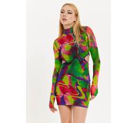 House of Holland Women's Abstract Multicolour Print Mini Dress | Size: 8