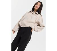 House of Holland Women's Beige Oversized Faux Suede Jacket