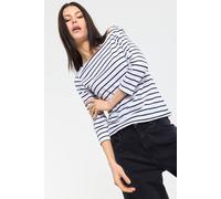 House of Holland Women's Breton Stripe Boat Neck Top in White | Size: 12