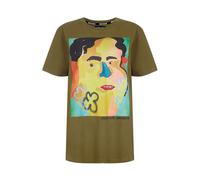 House of Holland Women's cristina_banban 'Sam' Khaki Tee in Brown | Size: Medium House Of Holland Brown M