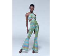 House of Holland Women's Cut Out Halter-Neck Jumpsuit in Green | Size: Large