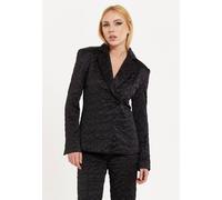 House of Holland Women's Heart Quilted Blazer in Black | Size: 14 House Of Holland Black 14