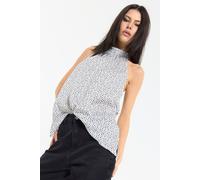 House of Holland Women's Polka Dot Halter Top in White | Size: 10