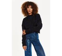 House of Holland Women's Sparkle Star Jumper in Black | Size: Large House Of Holland Black L