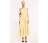House of Holland Women's Yellow One Shoulder Midi Dress | Size: Large