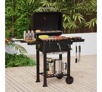 House of Home BBQ Smoker Grill Thermometer, Adjustable Charcoal Pan House of Home Black One Size