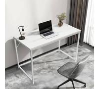 House of Home Computer Desk PC Laptop Home Office Work desk 100cm, Study White Rustic Style House of Home White