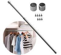 House Of Home Extendable Wardrobe Pole 34-53Cm Adjustable Rail Hanger Steel Heavy Duty Easy Assemble