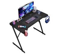 House of Home Gaming Desk Carbon Fibre 118cm Cup & Headphone Holder House of Home Black One Size