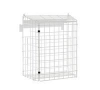 House Of Home Large Letterbox Cage for PVC Doors - Internal Mail Catcher & Letter Guard - Secure Metal Wire Post Holder - Prevents Mail Falling, Pet & Child Safe (White)
