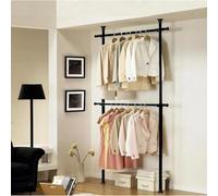 House Of Home Telescopic Clothes Rail Extendable and Adjustable Wardrobe Hanging Rail, Single Clothes Rail Easy to Install with 20kg Load Capacity, Ideal for Wardrobe Organisation