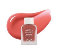 House of Hur Moist Ampoule Blusher with 50% Moisture Essence | Hydrating & Long-Lasting Blush | 0.33 fl. oz. (9 Shades) - Peach Coral