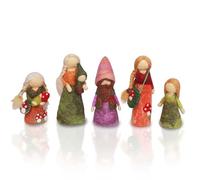 House of Isla 5pcs Felt Folk Family soft dolls. Small world play, handcrafted, fair trade, eco-friendly.