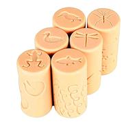 House of Isla, Nature, Wildlife and Plant Textured Rubber Dough Rollers and Stamps for Play-Doh, Clay, Paint, Art and Craft 6pcs 3.3cm x 7cm (Pond Life)