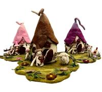 House of Isla Oak House Felt Fairy & Gnome folk play doll houses, small world play, handcrafted, fair trade, eco-friendly, fair trade