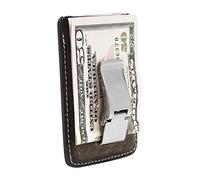 House of Jack Co. WYATT Money Clip Wallet, Minimalist Card Holder,Slim Front Pocket Wallet, Full Grain Leather Men's Wallet, Brown, One Size, Money Clip Wallet