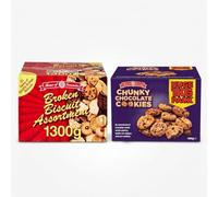 House of Lancaster Biscuit Bundle 2.3kg - Chunky Cookie 1kg and Assorted Broken Selection 1.3kg - Sweet Sharing Box for Family Gatherings, Tea Times and Office Snacks