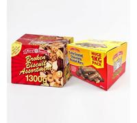 House of Lancaster Biscuit Bundle 2.3kg - Fully Coated Chocolatey Treats 1kg and Assorted Broken Sweet Bakes 1.3kg Variety Box for Sharing at Tea Time