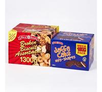 House of Lancaster Biscuits Bundle 2.3kg containing Jaffa Cakes 1kg and Assorted Broken Biscuits 1.3kg | Bulk Sharing Box for Tea Breaks and Family Treat Sharing