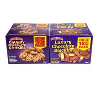 House of Lancaster Broken Chocolate Biscuits and Chunkie Cookie Bundle 2kg | Assorted Imperfect Sweet Treats Pack | Sharing Bag