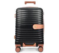House of Leather Cabin Size Hard Shell Suitcase Lightweight Luggage Durban Grey in Black House of Leather Black Cabin