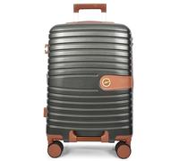 House Of Leather Cabin Size Suitcase Hard Shell Four Wheel Expandable Luggage Durban Grey