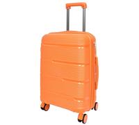House Of Leather Cabin Size Suitcase Hard Shell Four Wheel Expandable Luggage Pathfinder Orange