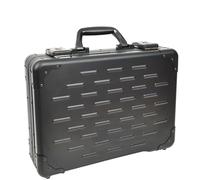 House Of Leather Carbon Black Aluminium Attache Case Twin TSA Combination Lock Briefcase HOL3496 Black