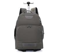 House Of Leather Convertible Rolling Laptop Backpack, Wheeled Travel Rucksack, Multiple Colour Options, Large Capacity School Business Trolley Bag Jetmax (Grey)